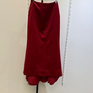 David's Bridal High-Low Red Skirt